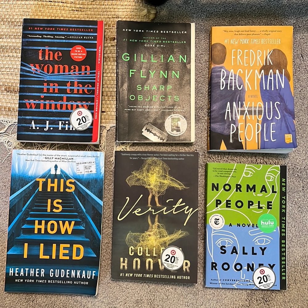 Msc Thriller Etc Books (Verity, Sharp Objects, Woman in Window)